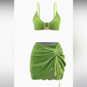 Velvet Green Swimwear Set